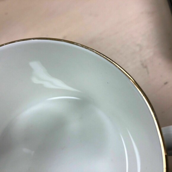Towle Silversmiths Colonnade Gold Trim Fine White Cup - Picture 5 of 8